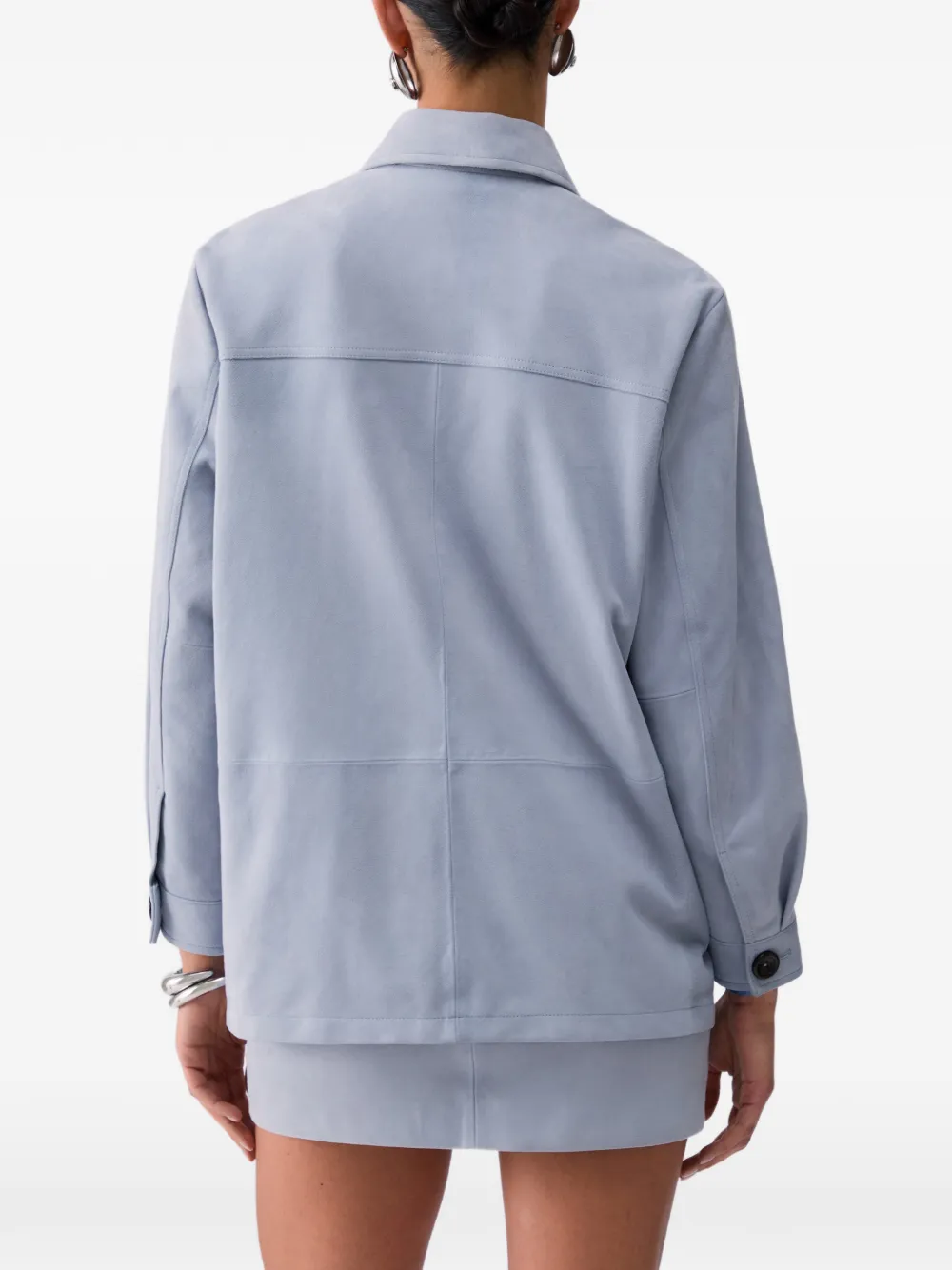 LIU JO Suède jack met knoop Blauw