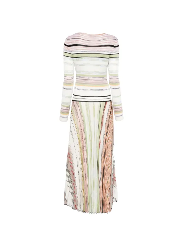missoni pleated dress Long sleeveless dress in lam pleated knit