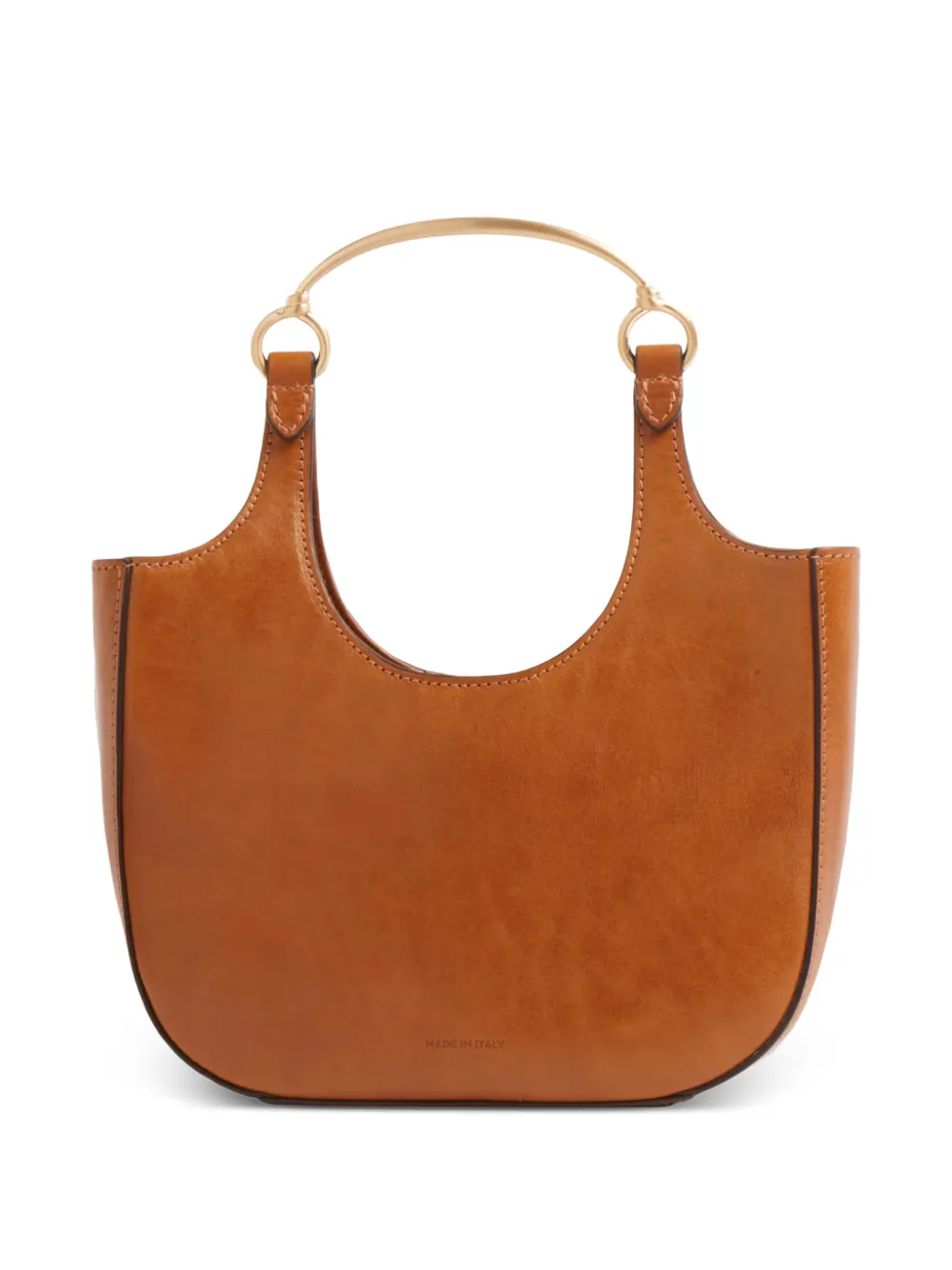 The Bridge Leren mini-tas met handvat Bruin