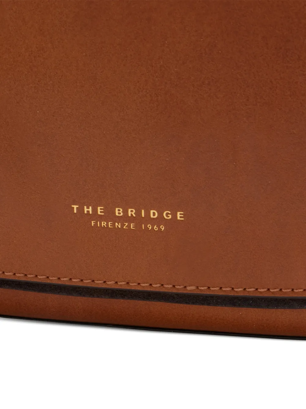 The Bridge Leren mini-tas met handvat Bruin