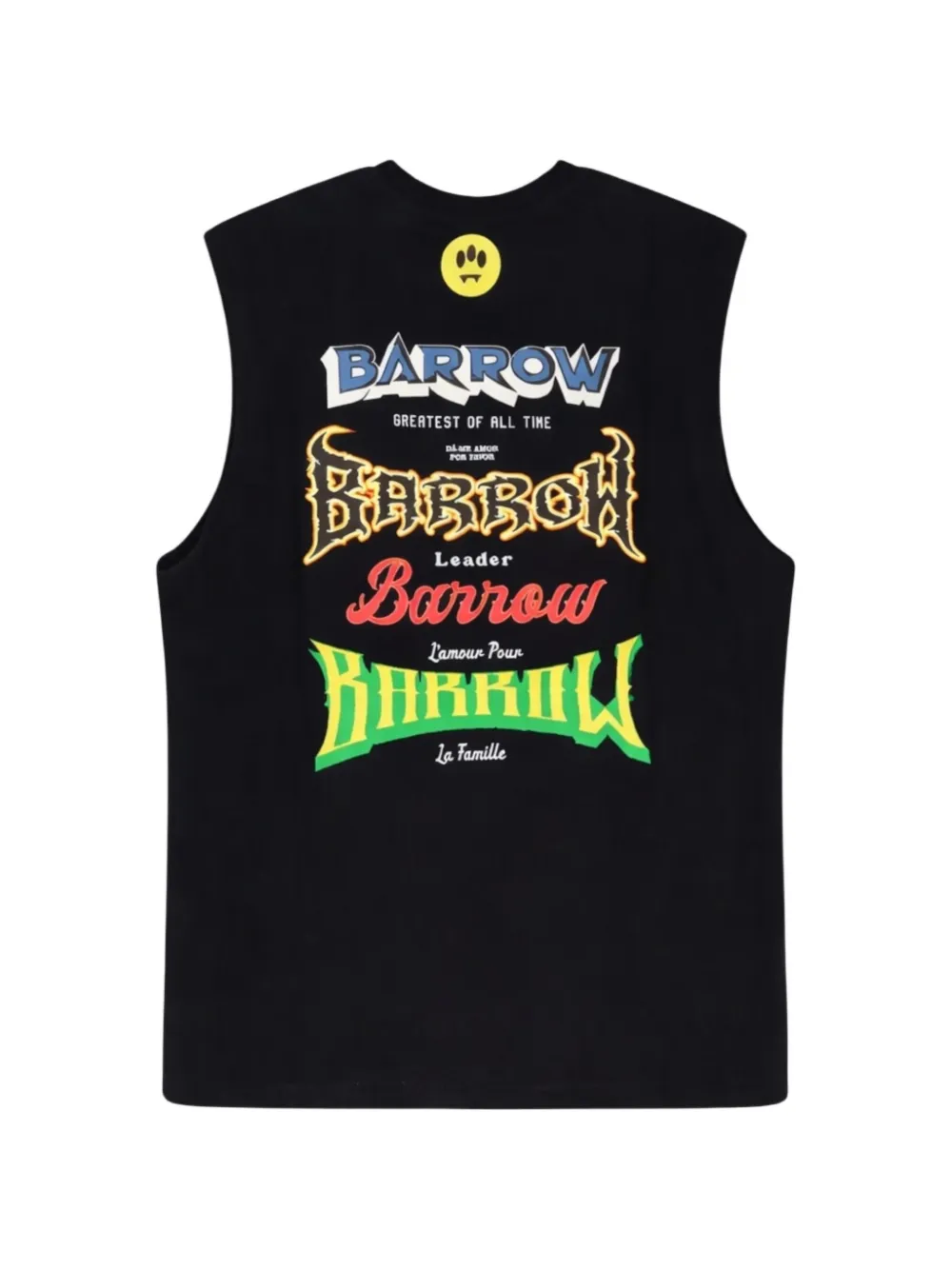 BARROW Mouwloos T-shirt met grafische print Zwart