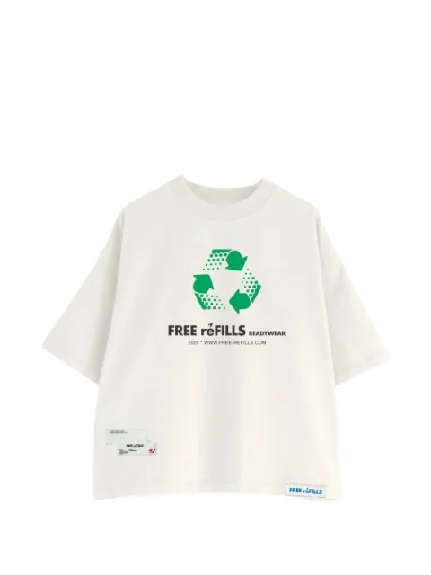 Free Refills playera con logo gráfico