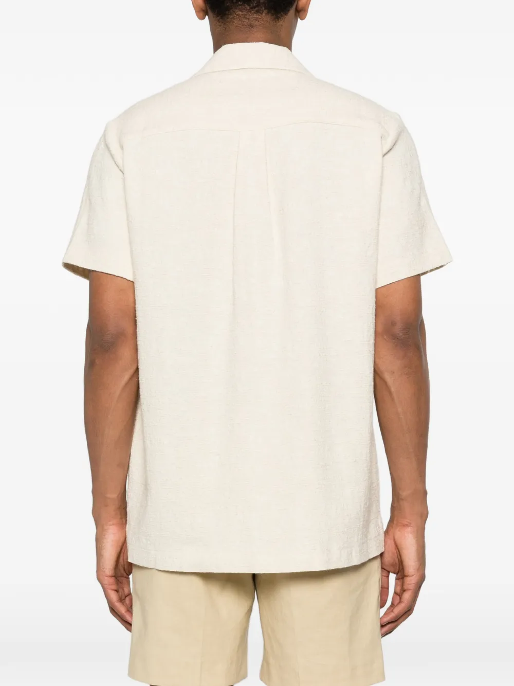 Maison Labiche Overhemd met logopatch Beige