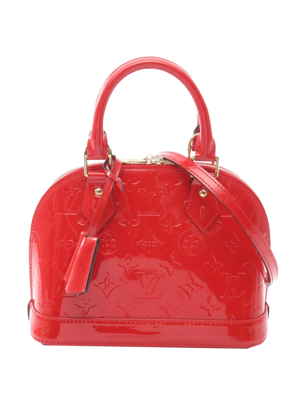 Louis Vuitton Pre-Owned 2015 Monogram Vernis Alma BB satchel - Rosso
