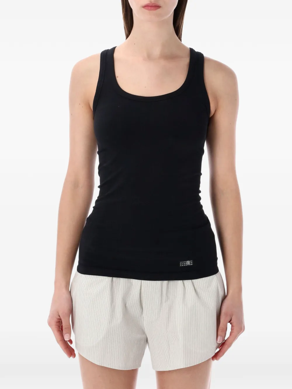 MM6 Maison Margiela ribbed tank top - Nero