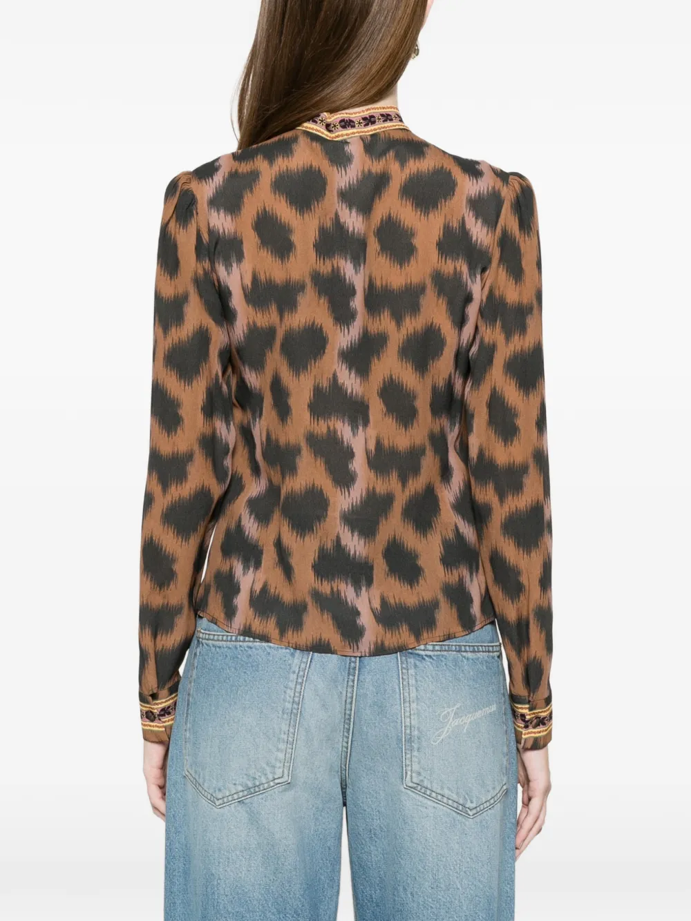 ETRO Blouse met dierenpatroon Beige
