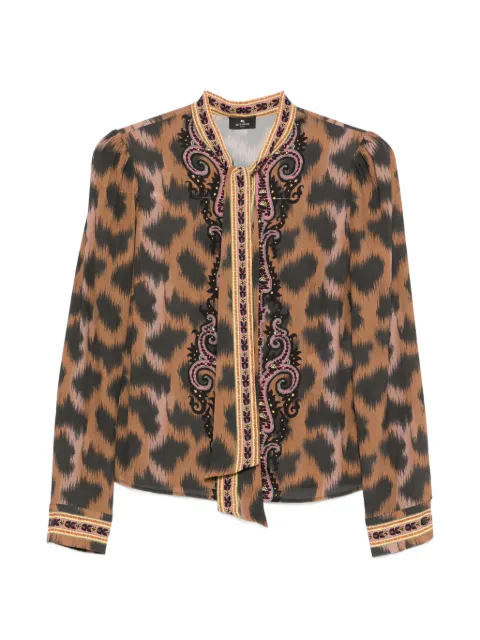 ETRO animal-pattern blouse