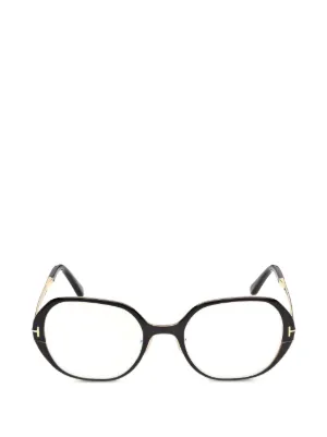 TOM FORD Eyewear スクエアメガネフレーム | ブラック | FARFETCH JP