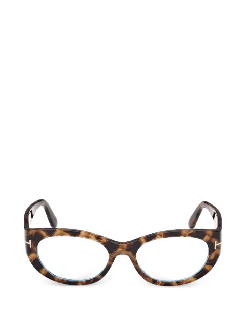 TOM FORD Eyewear tortoise round glasses