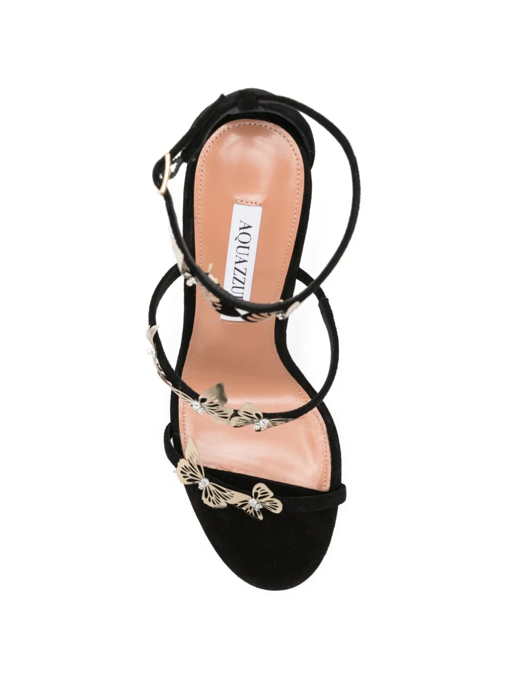 Aquazzura Sandalen verfraaid met vlinders en hak Zwart