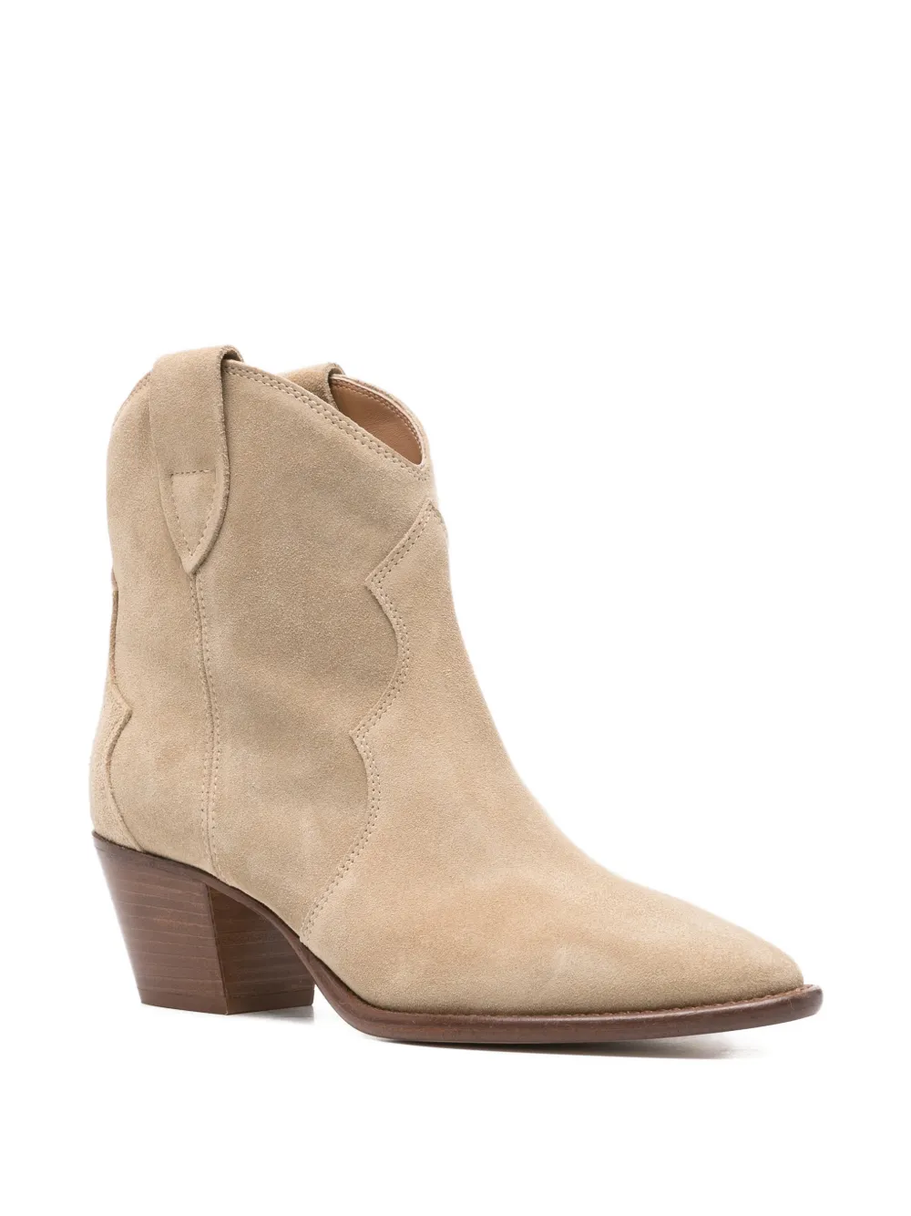 Anna F. pointed cowboy boots Beige