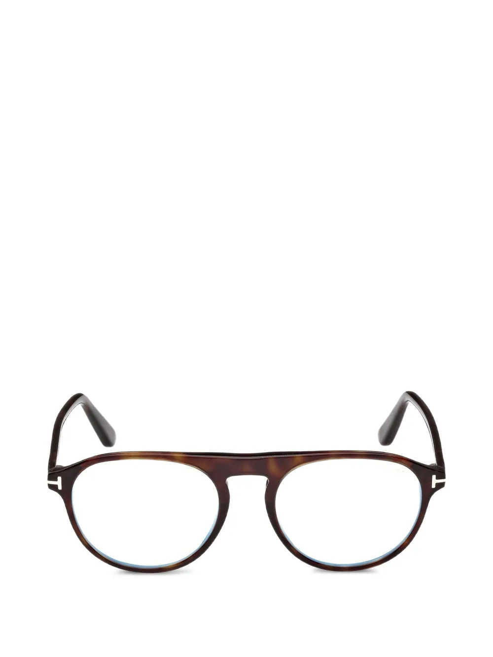 TOM FORD Eyewear round-frame glasses - Marrone