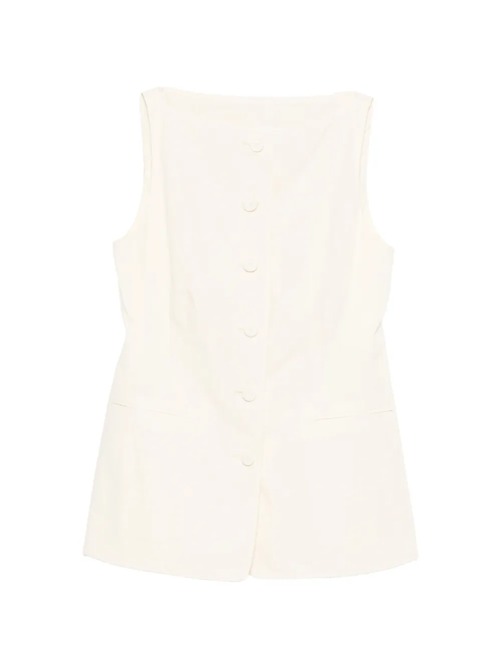 MARK KENLY DOMINO TAN buttoned waistcoat - Toni neutri