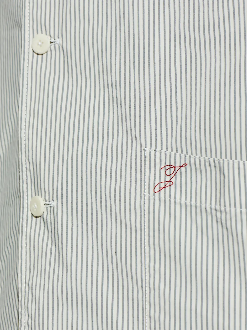Jacquemus La Veste Boutis gestreept shirtjack Grijs
