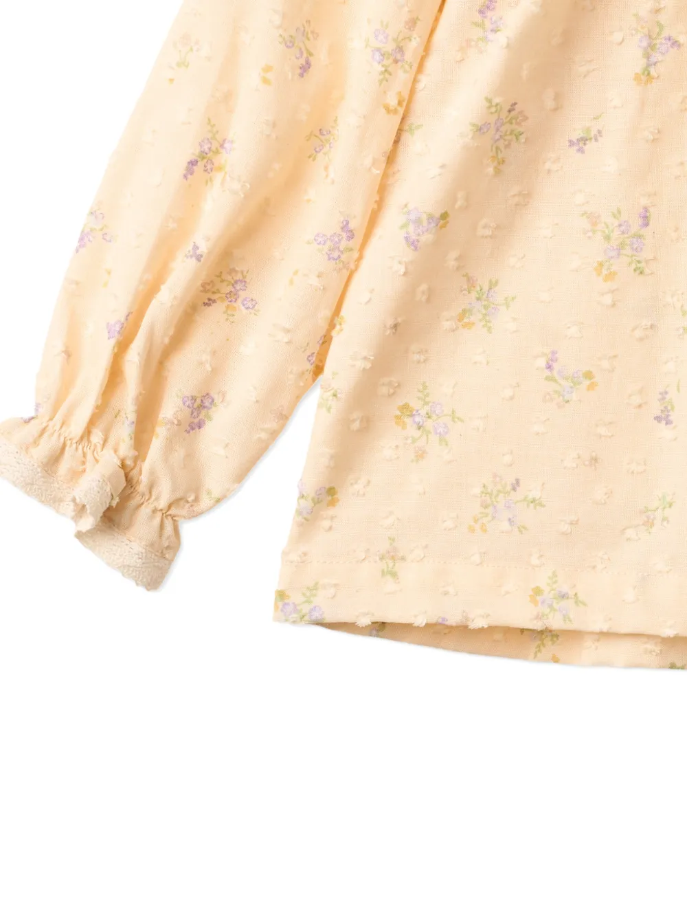  Wheat Merle Ruffled-detail Floral Blouse - Neutrals 