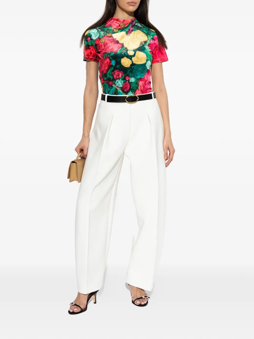  Balmain Floral Top - Red 