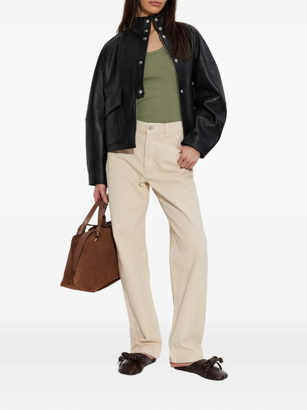 By Malene Birger Chicago katoenen jeans Beige