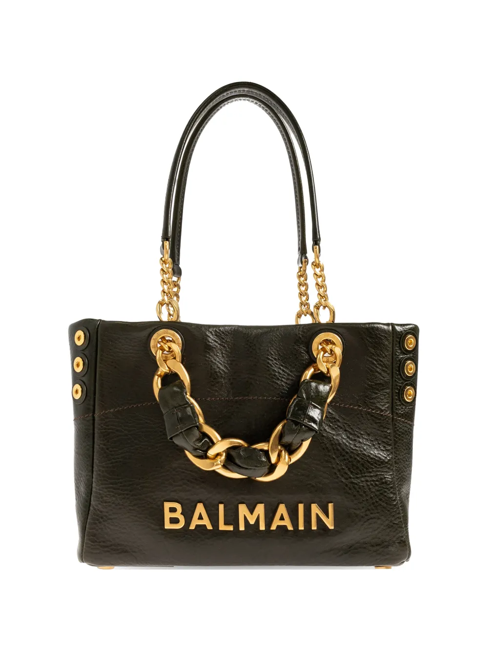 Balmain 1945 Soft chain-strap tote bag - Nero