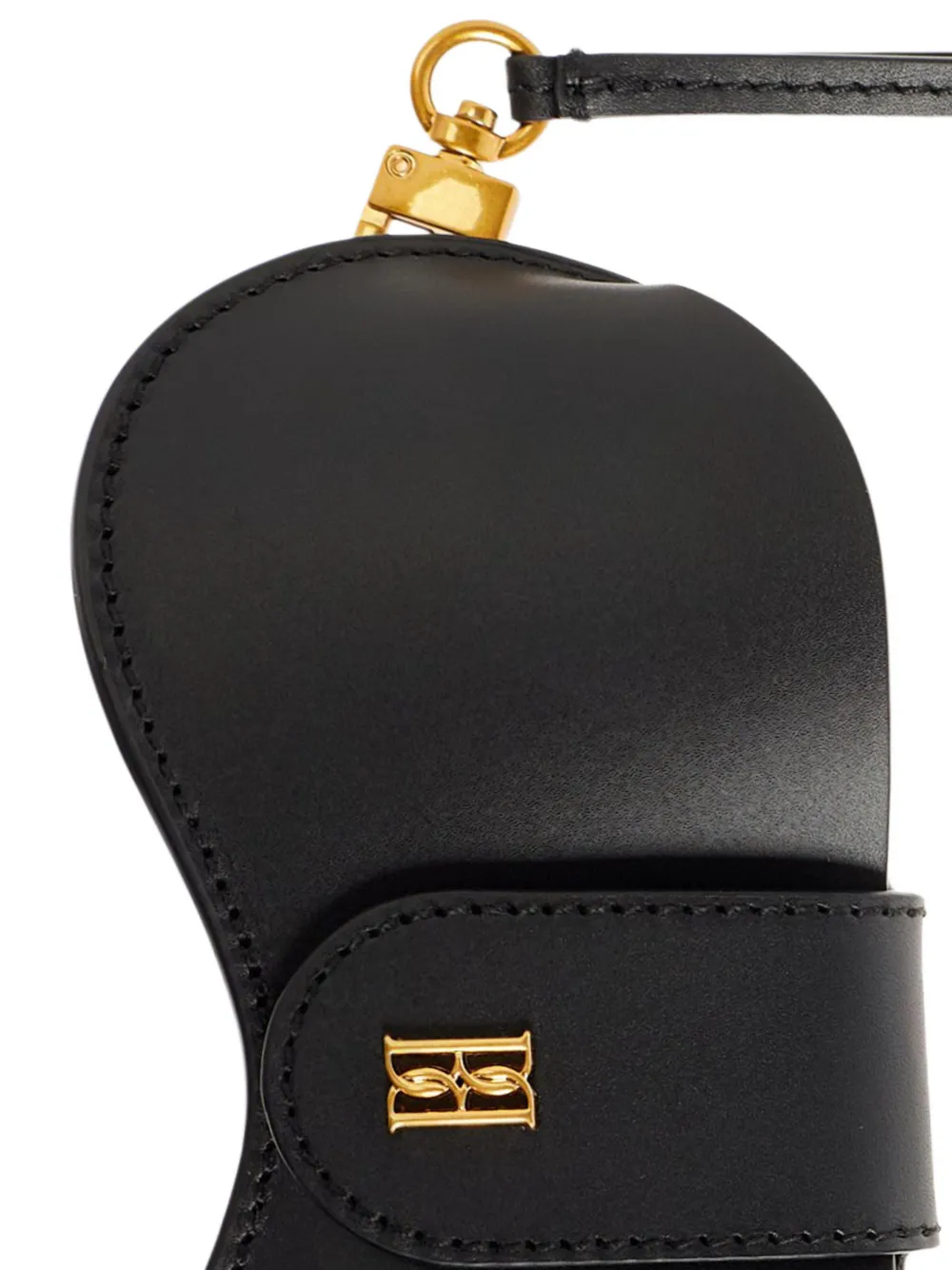  By Malene Birger Logo Strap Leather Sunglasses Case - Black 