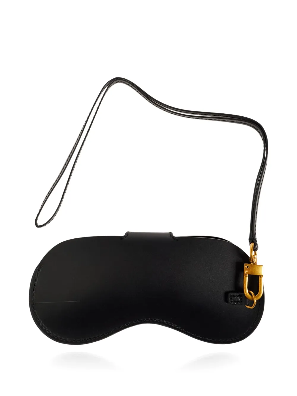  By Malene Birger Logo Strap Leather Sunglasses Case - Black 