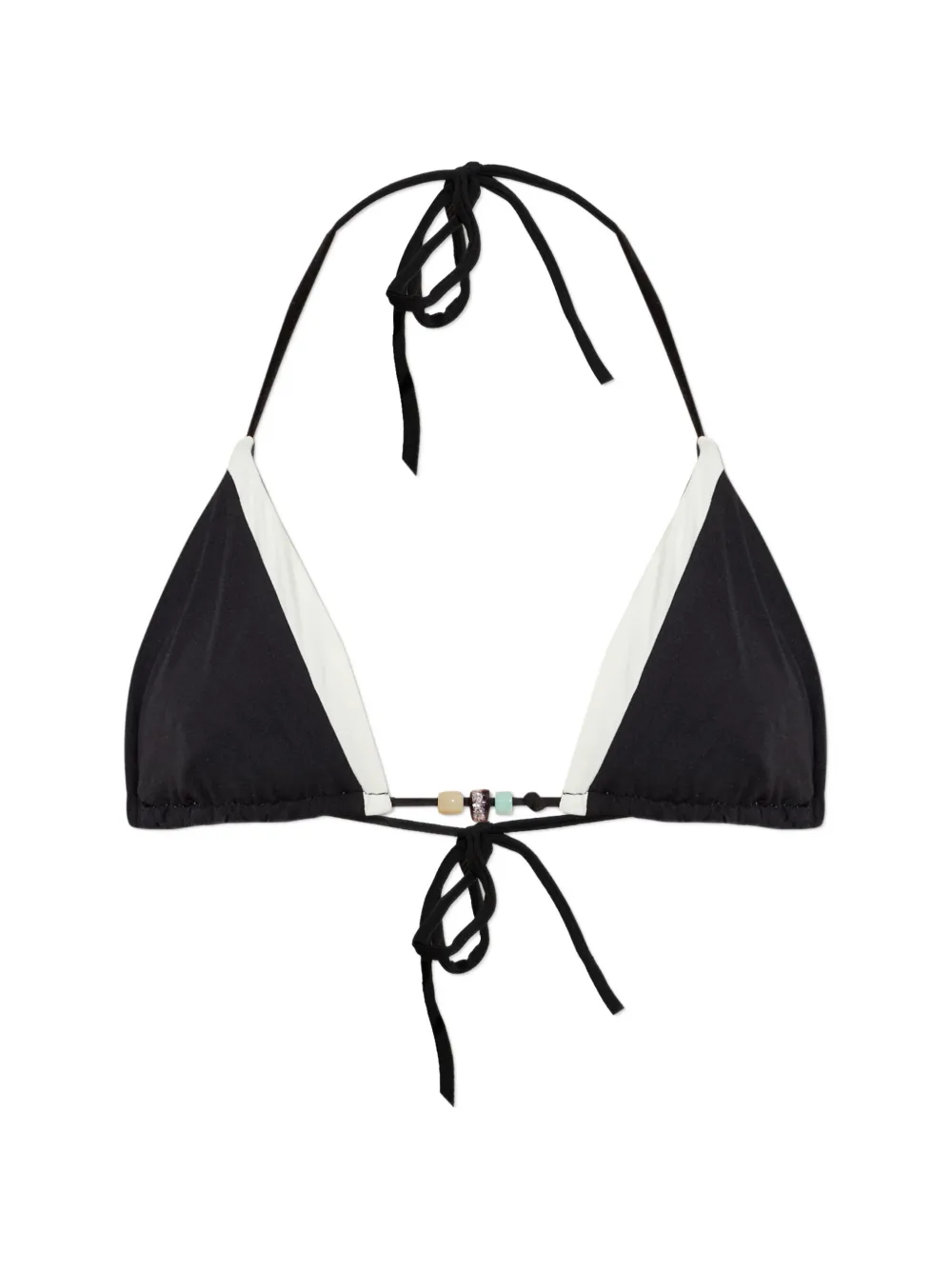 Bond-eye bead trim bikini - Schwarz