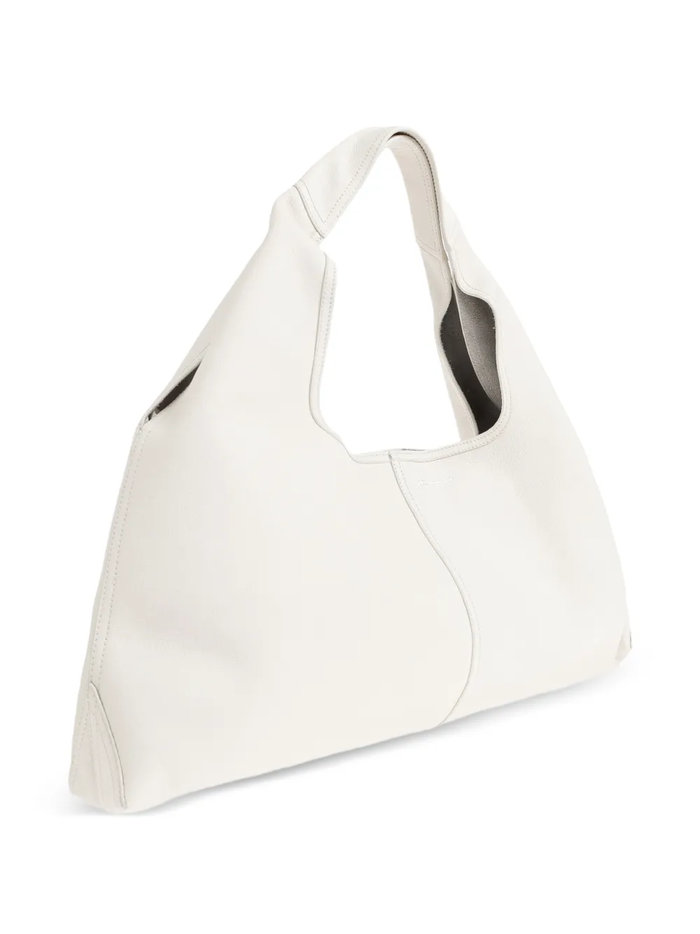 AMI Paris Etienne leren schoudertas Beige