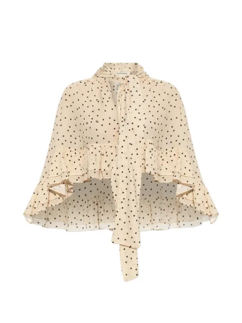 By Malene Birger ruffled polka-dot jacket