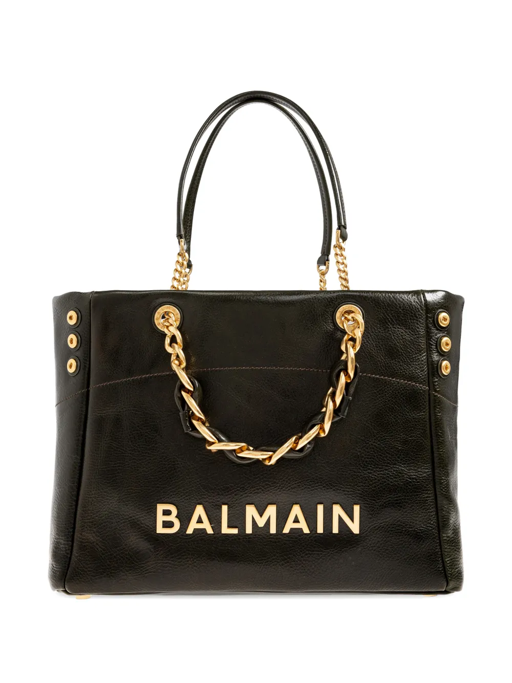 Balmain chain detail tote bag - Verde