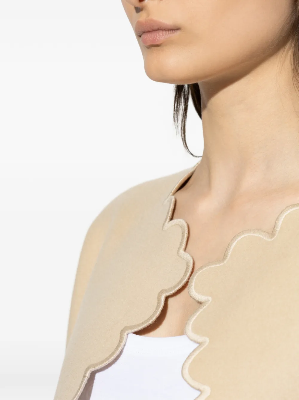 Vibetta Scalloped-Edge Jacket