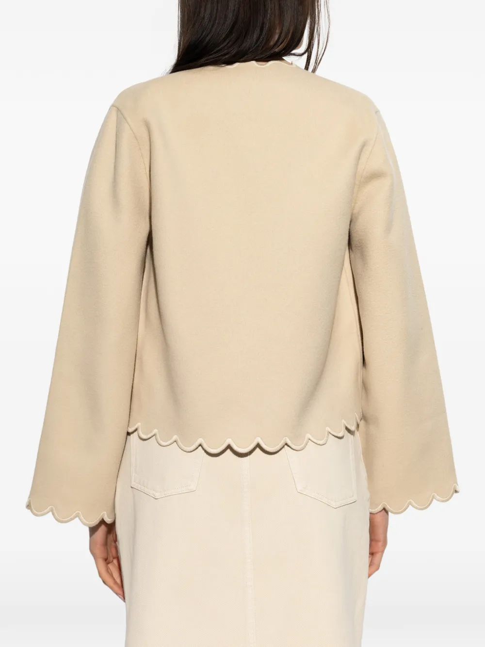 Vibetta Scalloped-Edge Jacket