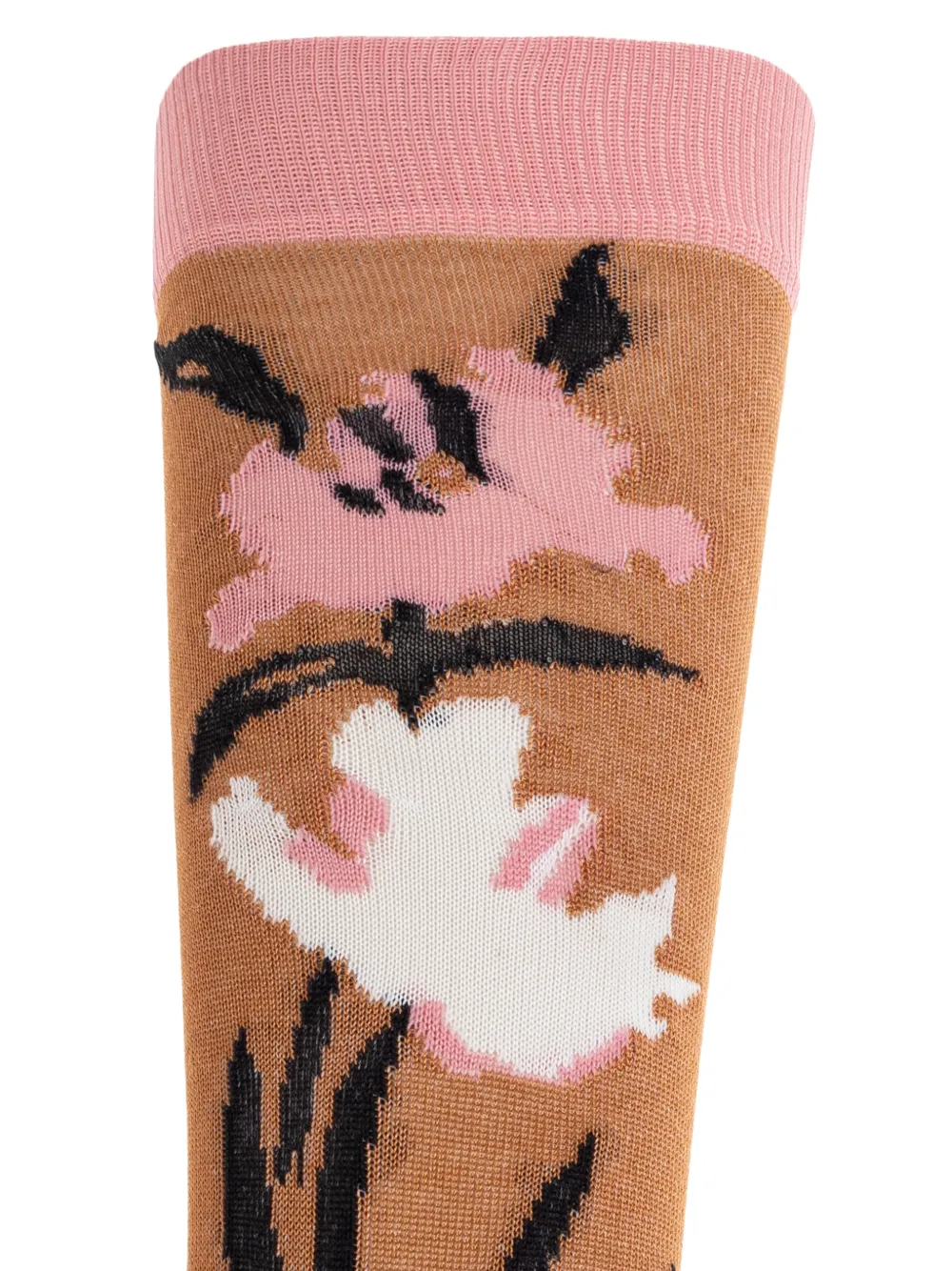  Marni Floral-intarsia Socks - Neutrals 