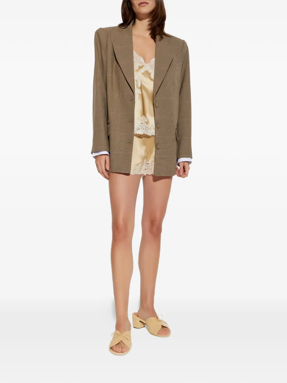  By Malene Birger Eri Lace-trimmed Shorts - Neutrals 