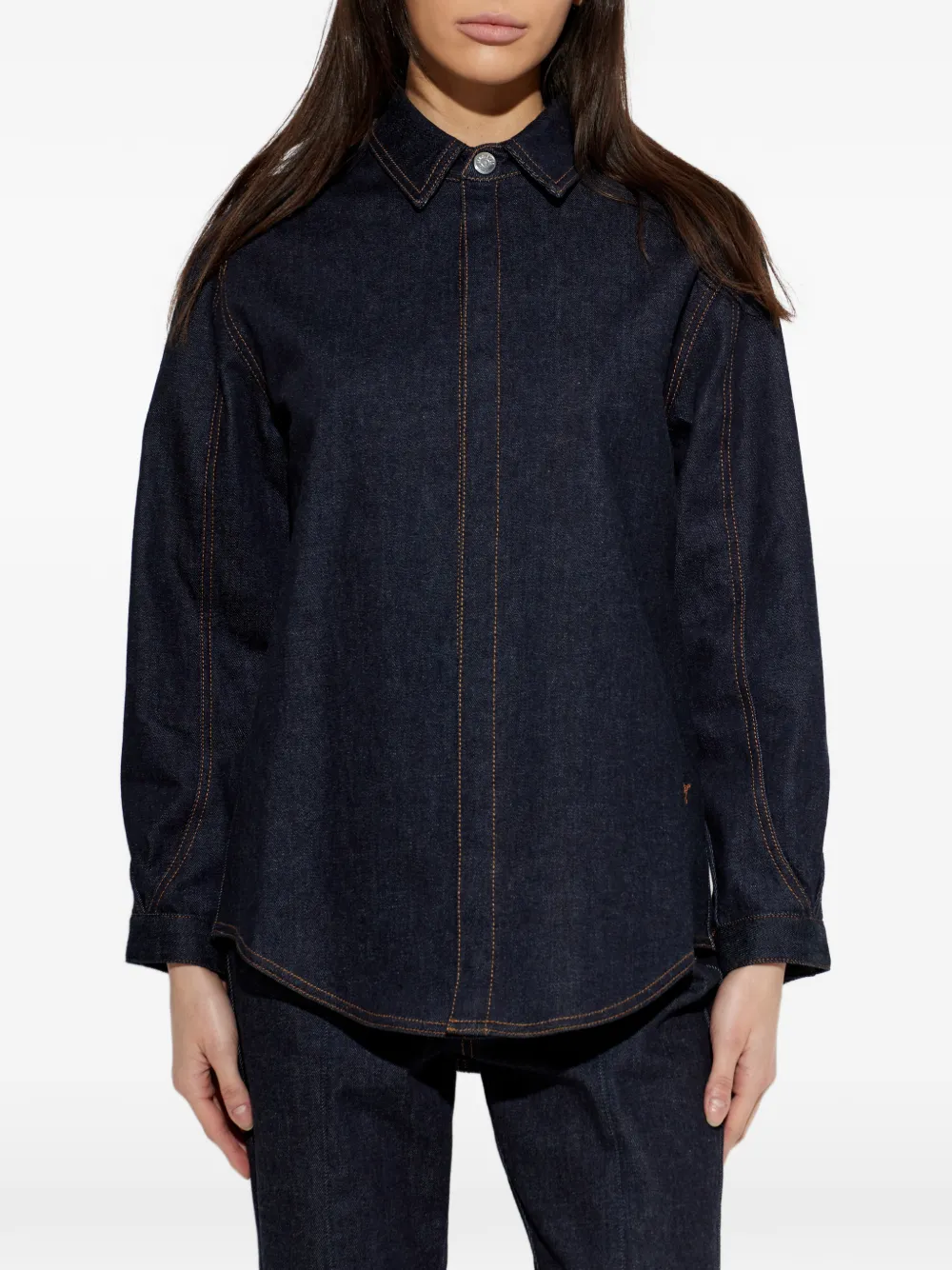 Jacquemus Shirt met logo en lange mouwen Blauw
