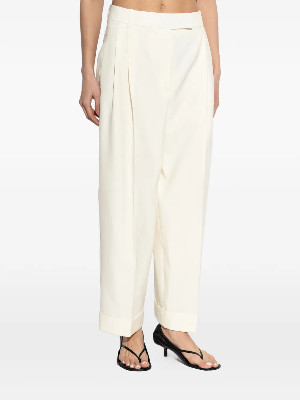  Róhe Pleated Cuffed Trousers - Neutrals 