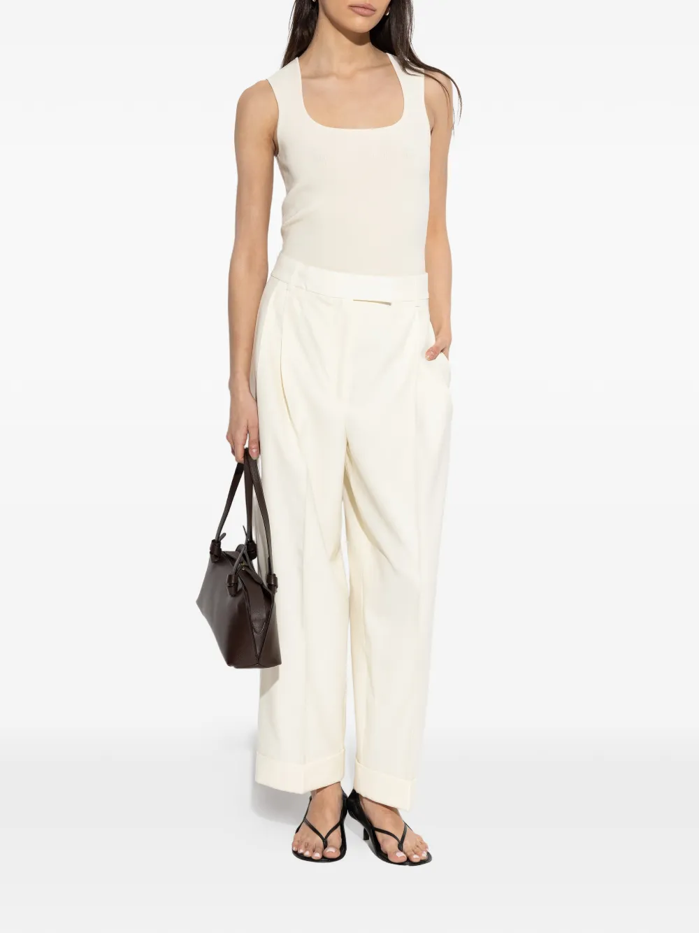  Róhe Pleated Cuffed Trousers - Neutrals 
