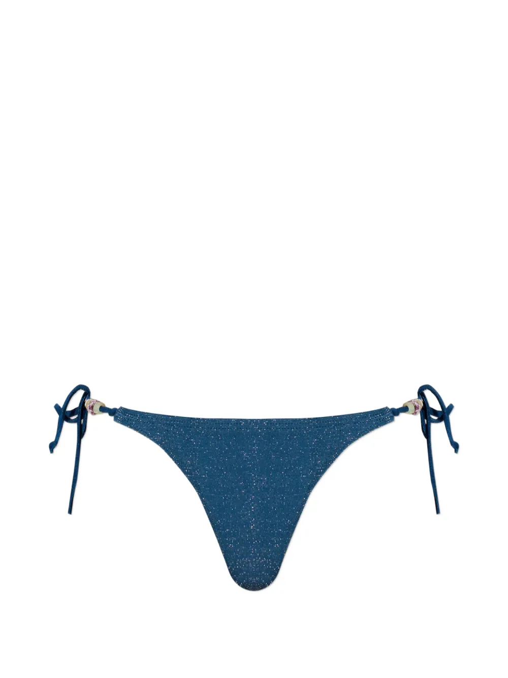 Bond-eye beaded tie bikini bottoms - Blu