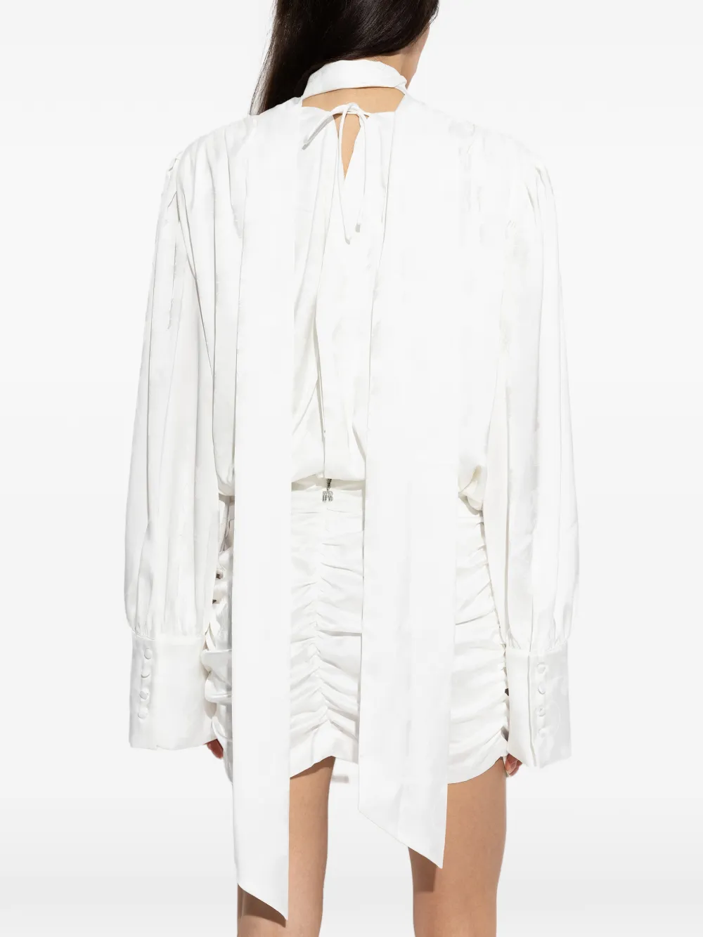 ROTATE BIRGER CHRISTENSEN Mini-jurk met sjaal Wit