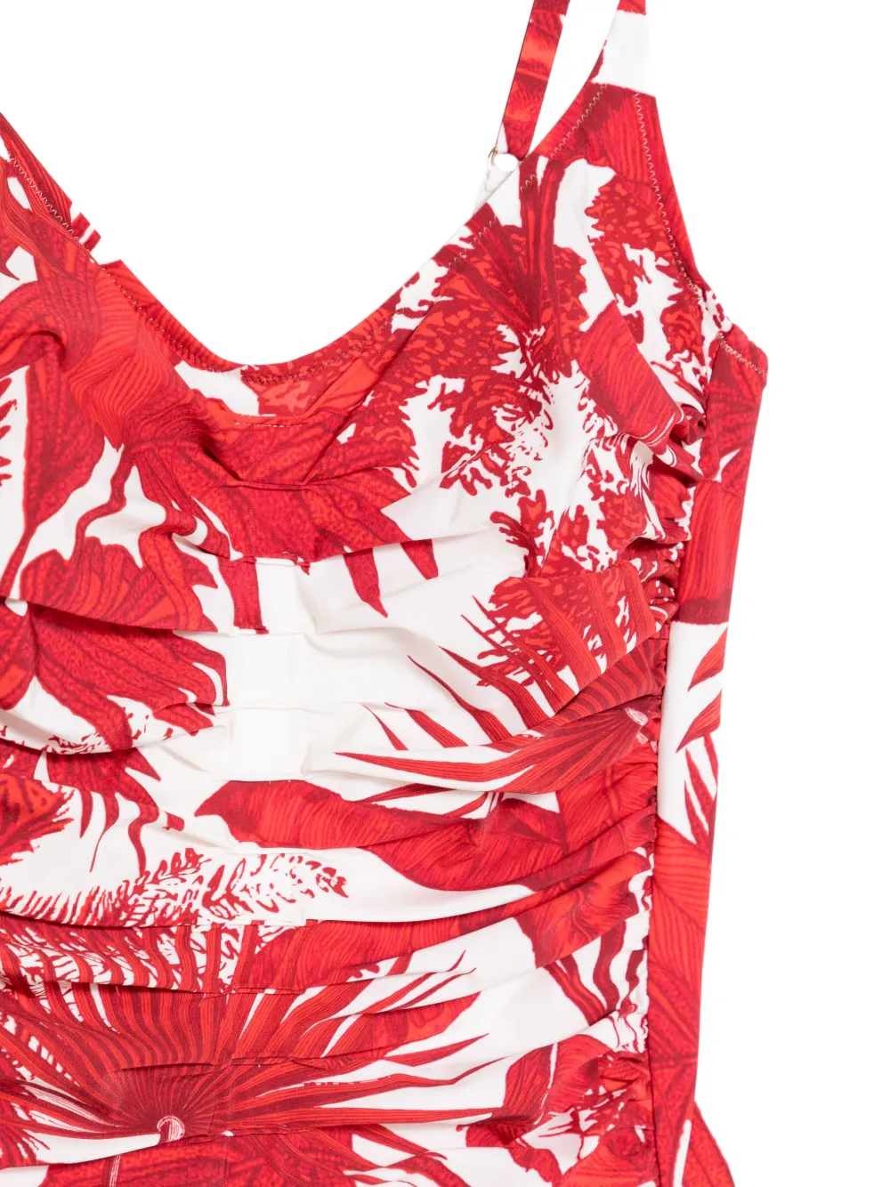 Ruffled Floral-Print Swimsuit