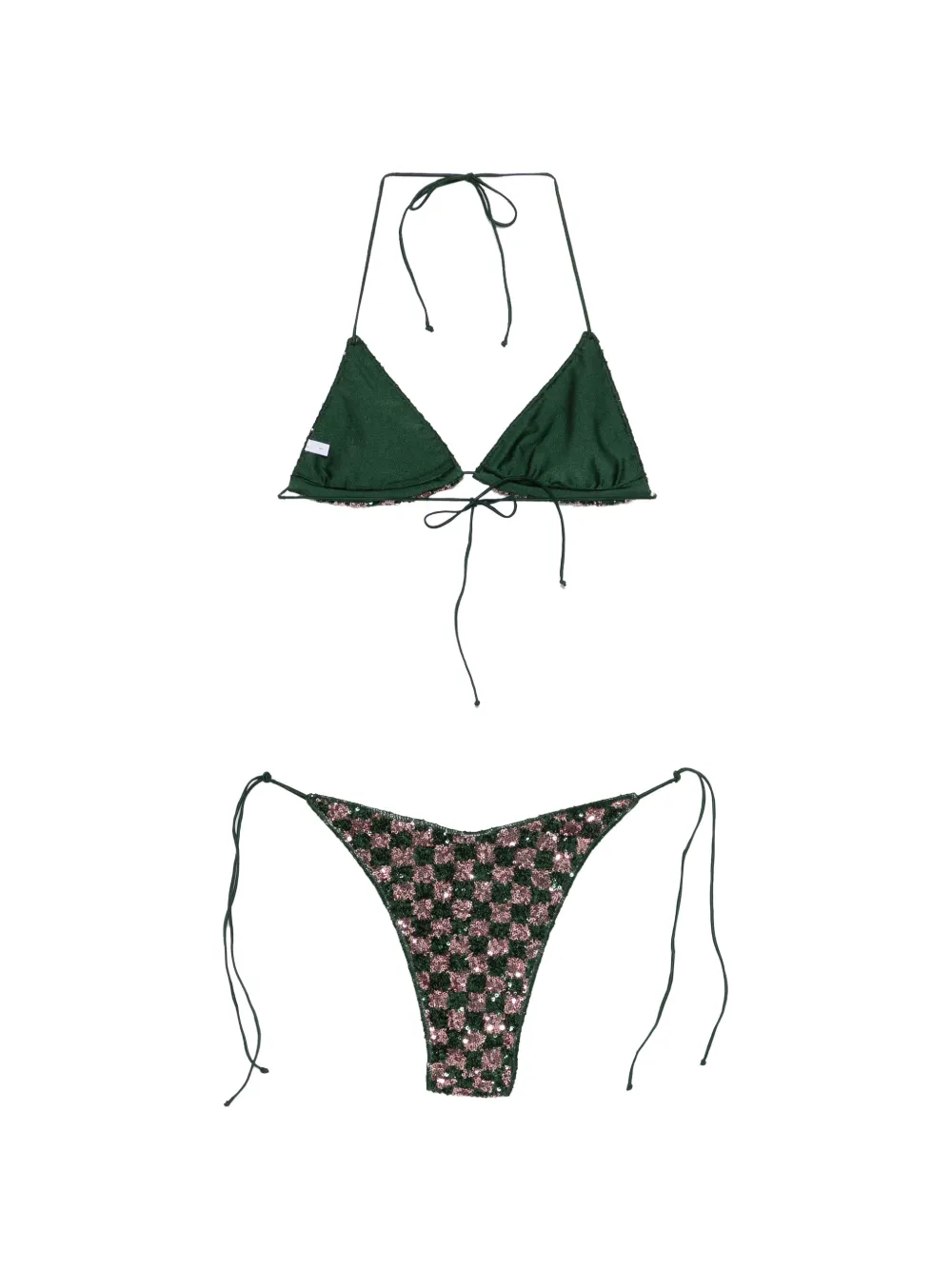 Oséree Sequins Chess Bikini - Green 