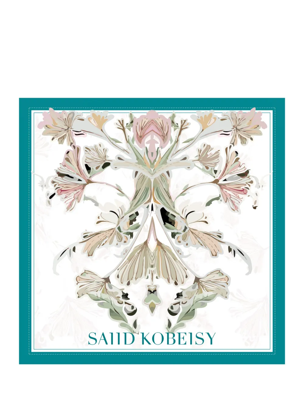 Saiid Kobeisy large floral scarf - Bianco