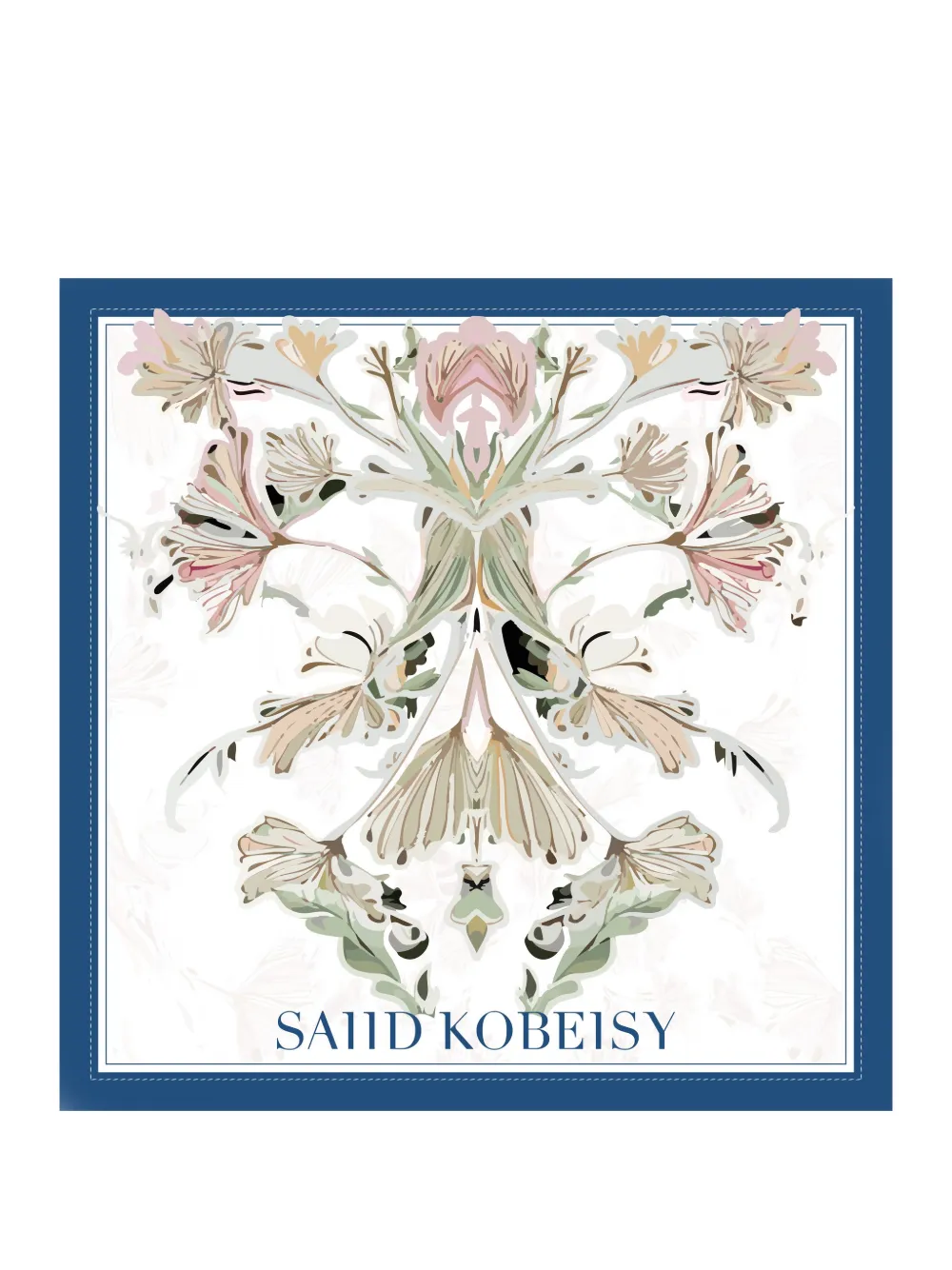 Saiid Kobeisy floral large scarf - Bianco
