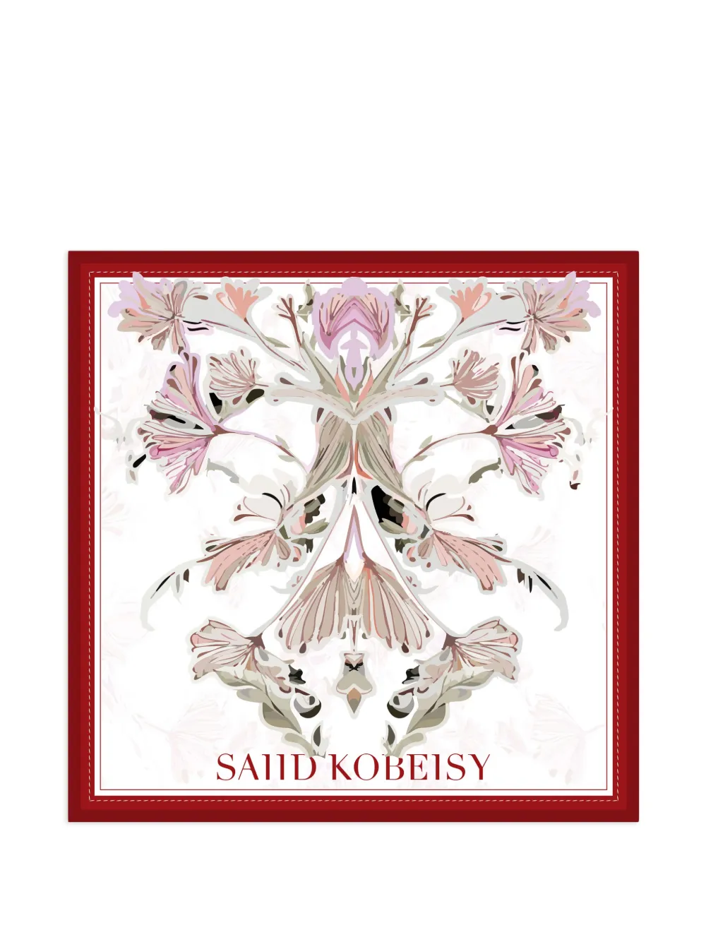 Saiid Kobeisy floral large scarf - Bianco