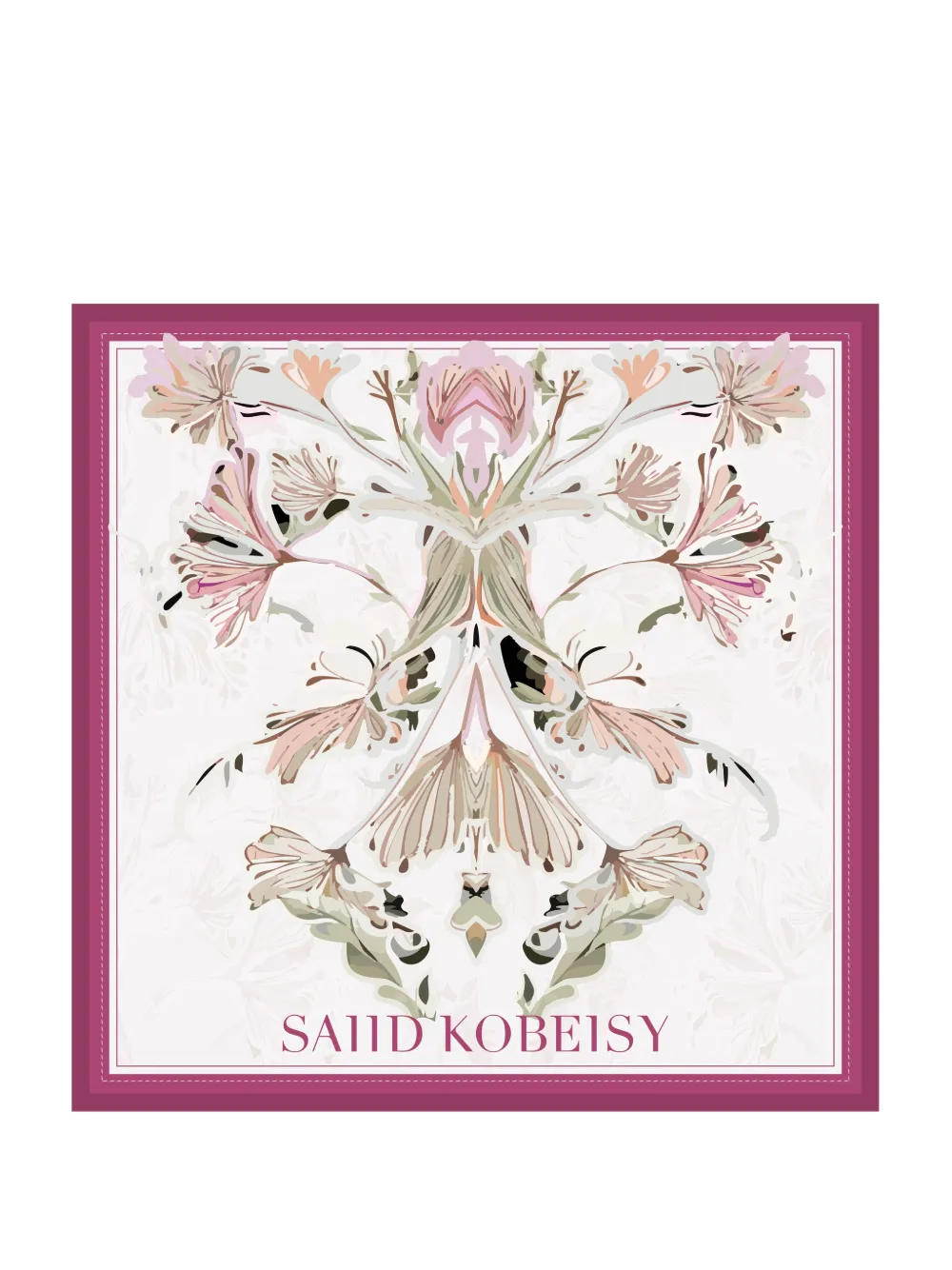 Saiid Kobeisy medium floral scarf - Bianco