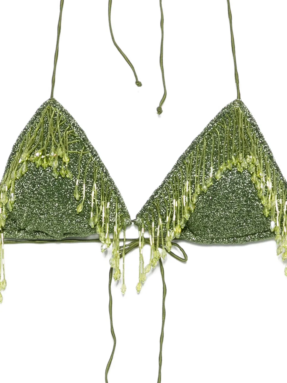 Oséree Lumière 20s Pearls bikini met kralen Groen