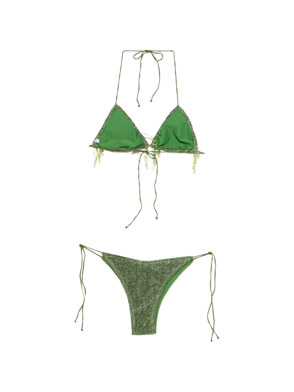 Oséree Lumière 20s Pearls bikini met kralen Groen