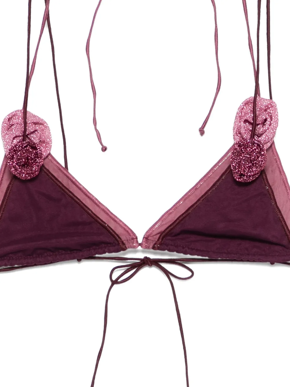  Oséree Doube Mesh Rose Bikini - Purple 