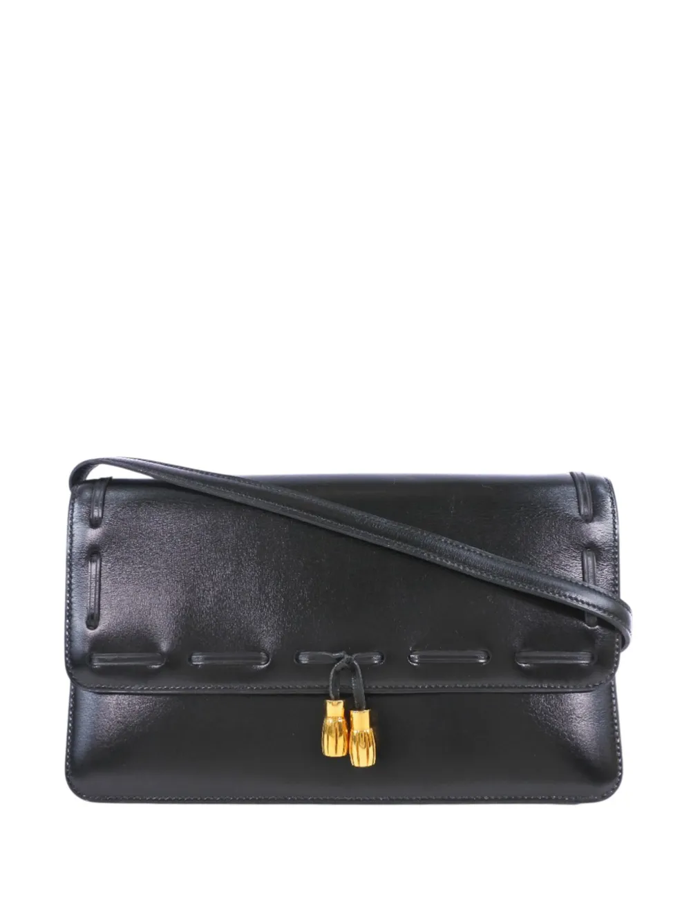 Hermès Pre-Owned 1985 Calfskin Tassel shoulder bag - Nero