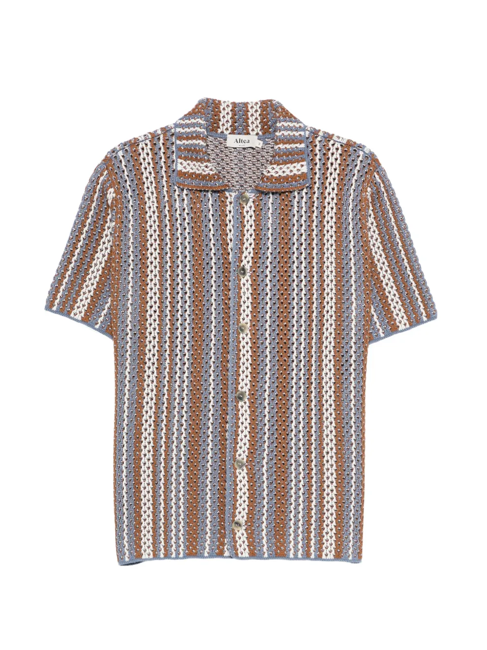 Altea striped buttoned shirt - Blu