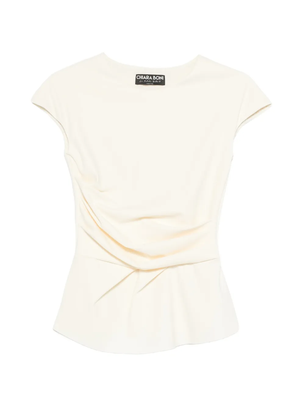 CHIARA BONI La Petite Robe gathered peplum top - Toni neutri
