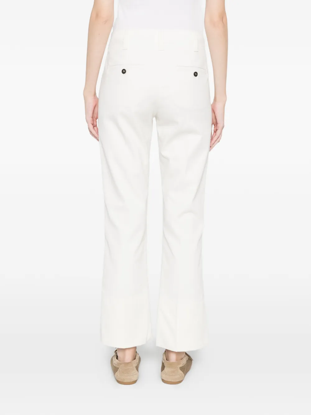 Brunello Cucinelli Straight broek met knopen Beige